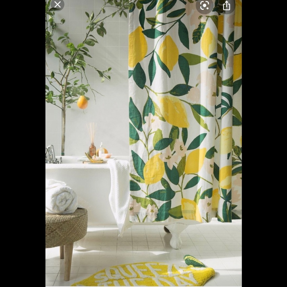 Urban outfitters Shower curtain & mat